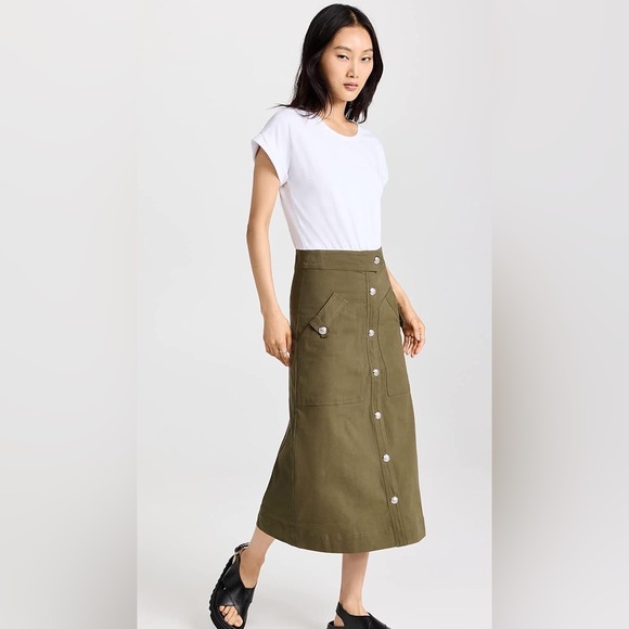 BID Veronica Beard Larsen Dress Two-tone White / Green Dress, Small - Picture 2 of 9